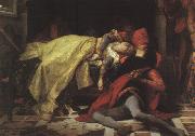 Alexandre  Cabanel The Death of Francesca da Rimini and Paolo Malatesta USA oil painting artist